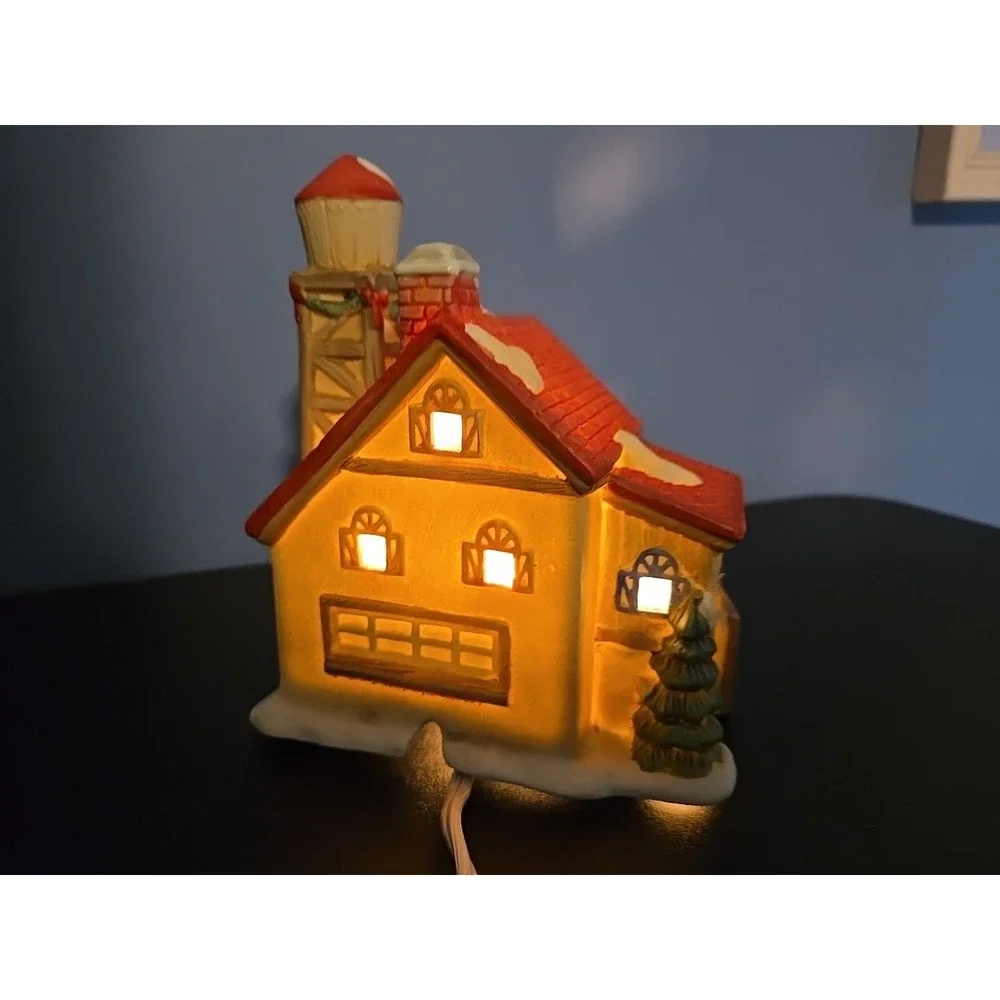 Vintage Christmas Village House Light 